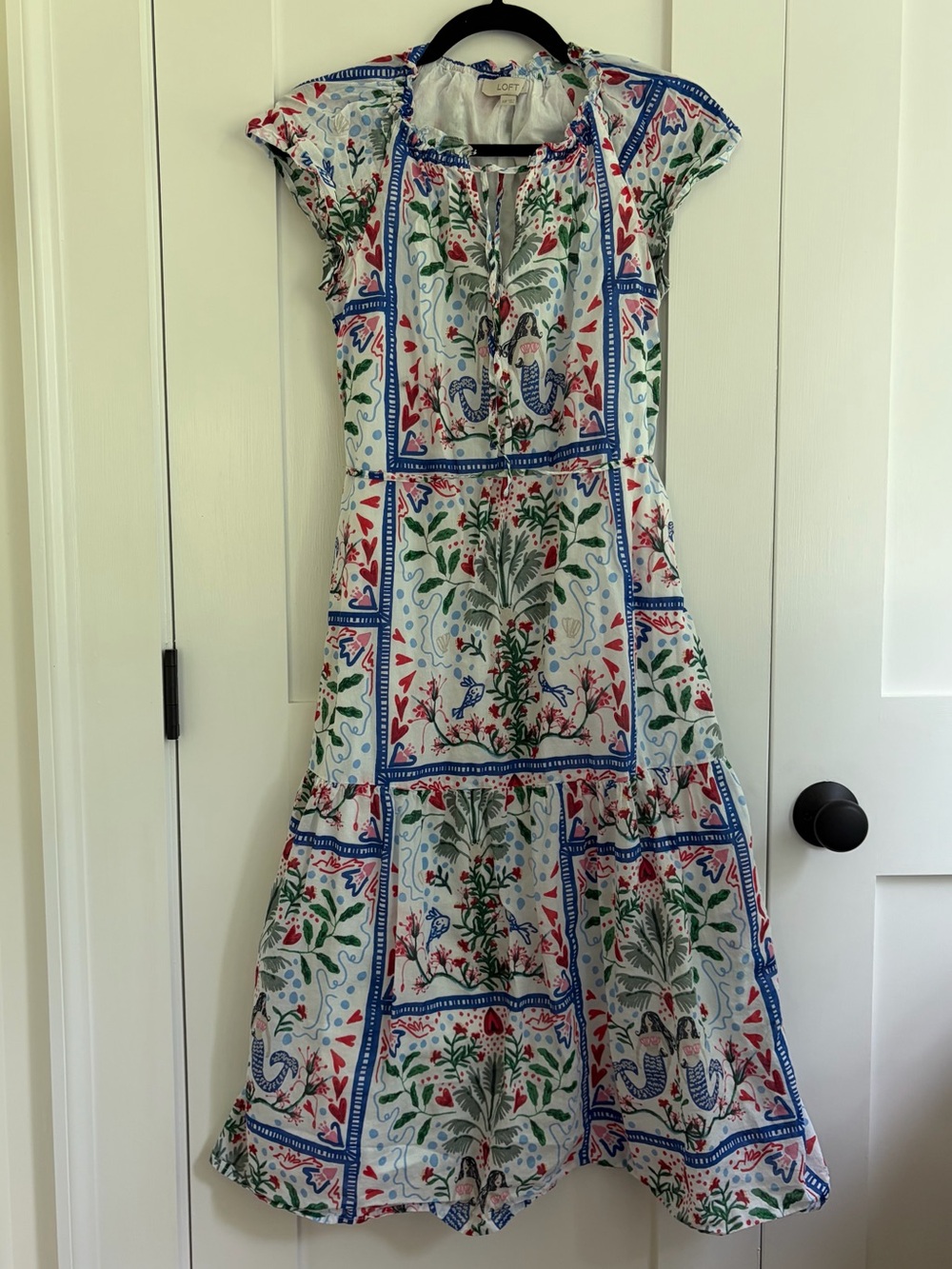 Women’s LOFT Mermaid Design Midi Dress Size PXS
